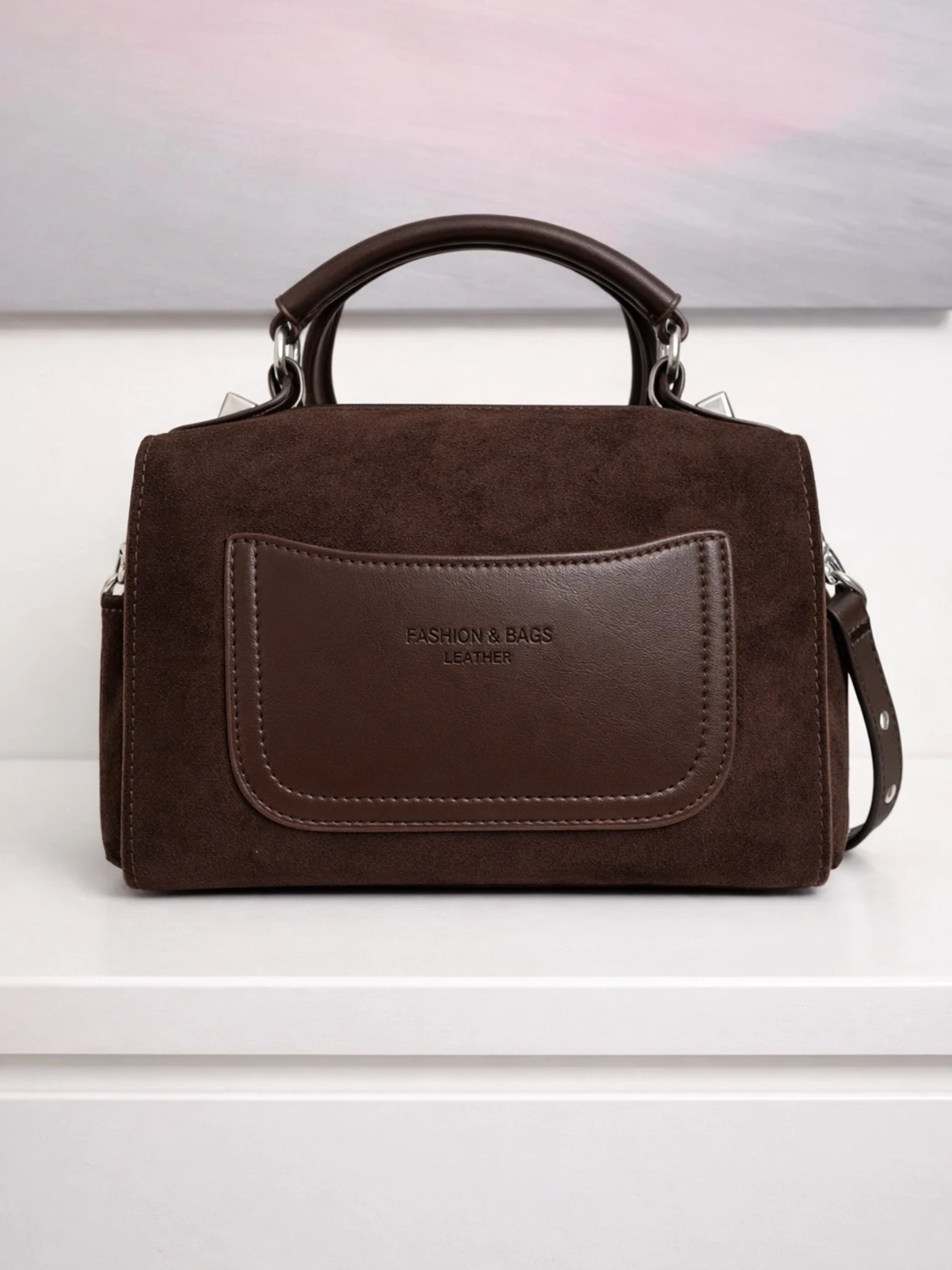 Ny mörkbrun handväska från Fashion & Bags