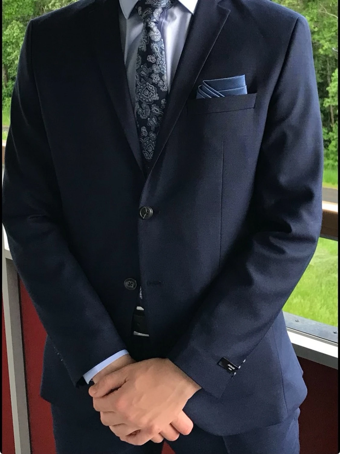 Jack & Jones kavaj herr blå storlek 52 polyester