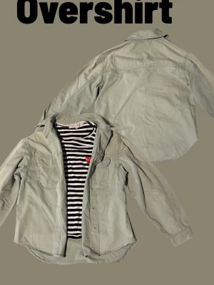 Ljusgrön overshirt - Stilren ljusgrön overshirt med klassisk krage. Skjortan har raka ärmar med knapp vid ärmslut och är tillverkad i ett mjukt bomullstyg. Perfekt att slänga över en t-shirt för en avslappnad look.