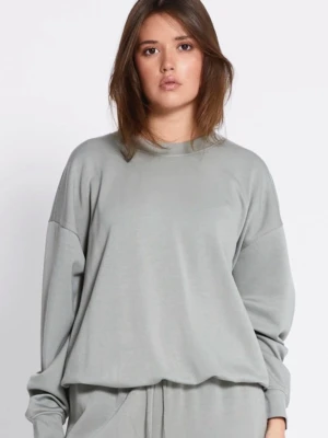 Ljusgrön sweatshirt - Sjukt mjuk och mysig ljusgrön långärmad tröja. Tröjan har rund halsringning och slappa axlar för en avslappnad look. Aldrig använd 💗
