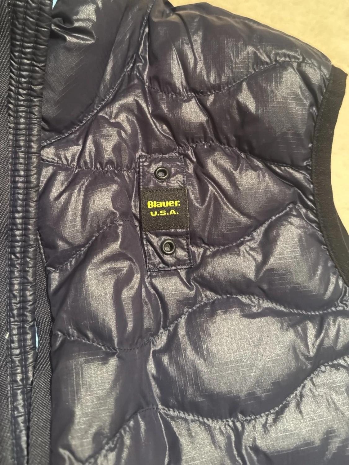 Skjut snygg blauer mörkblå väst - 3