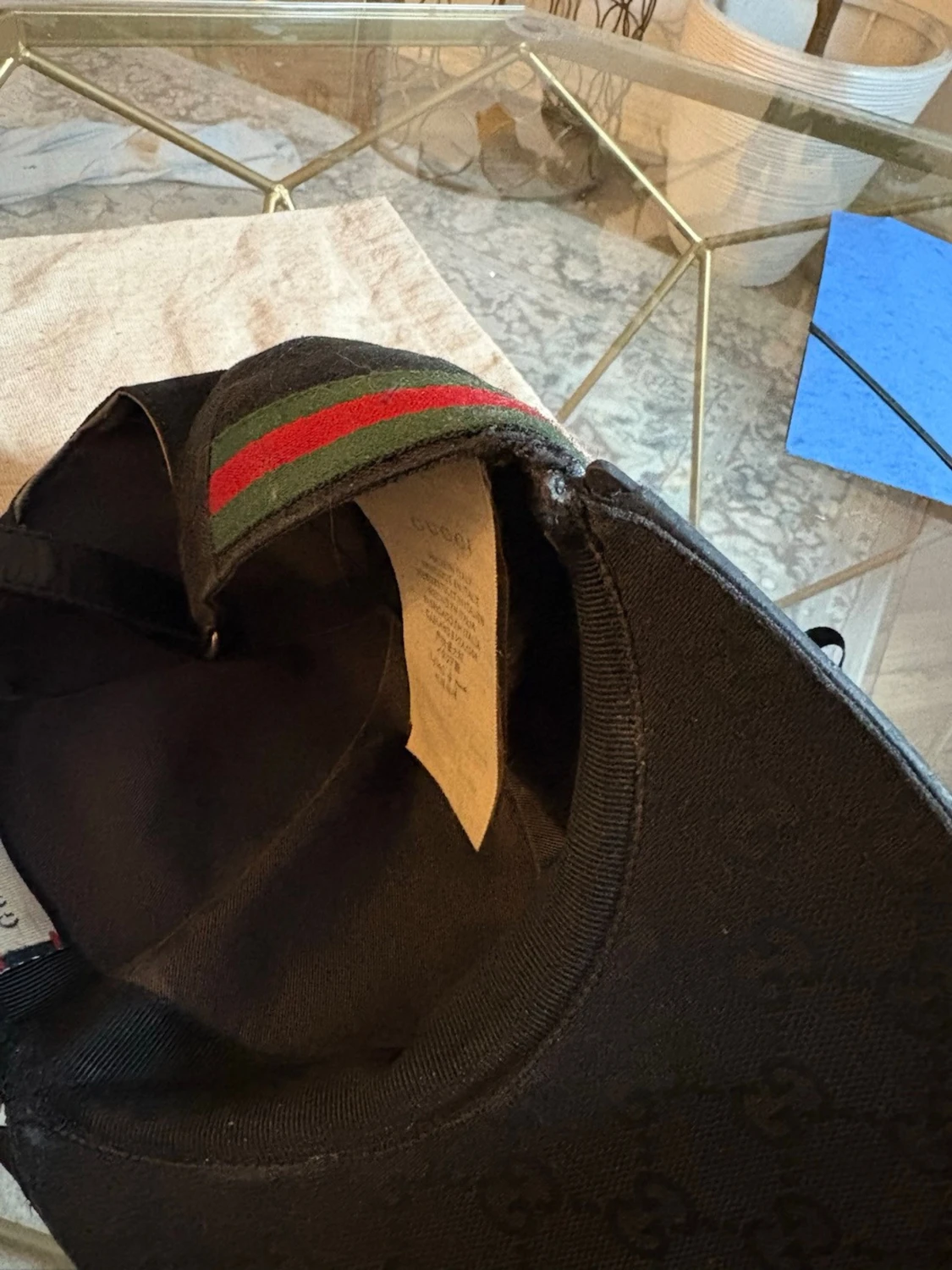 Svart keps från Gucci med GG-mönster - 3