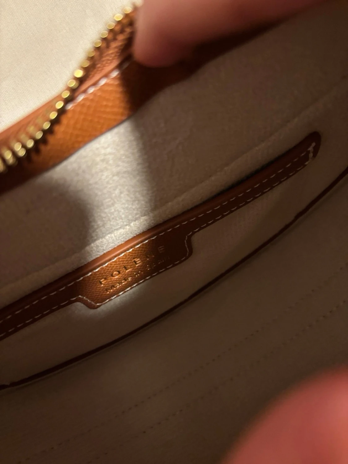 Polène brun axelremsväska i läder - 1