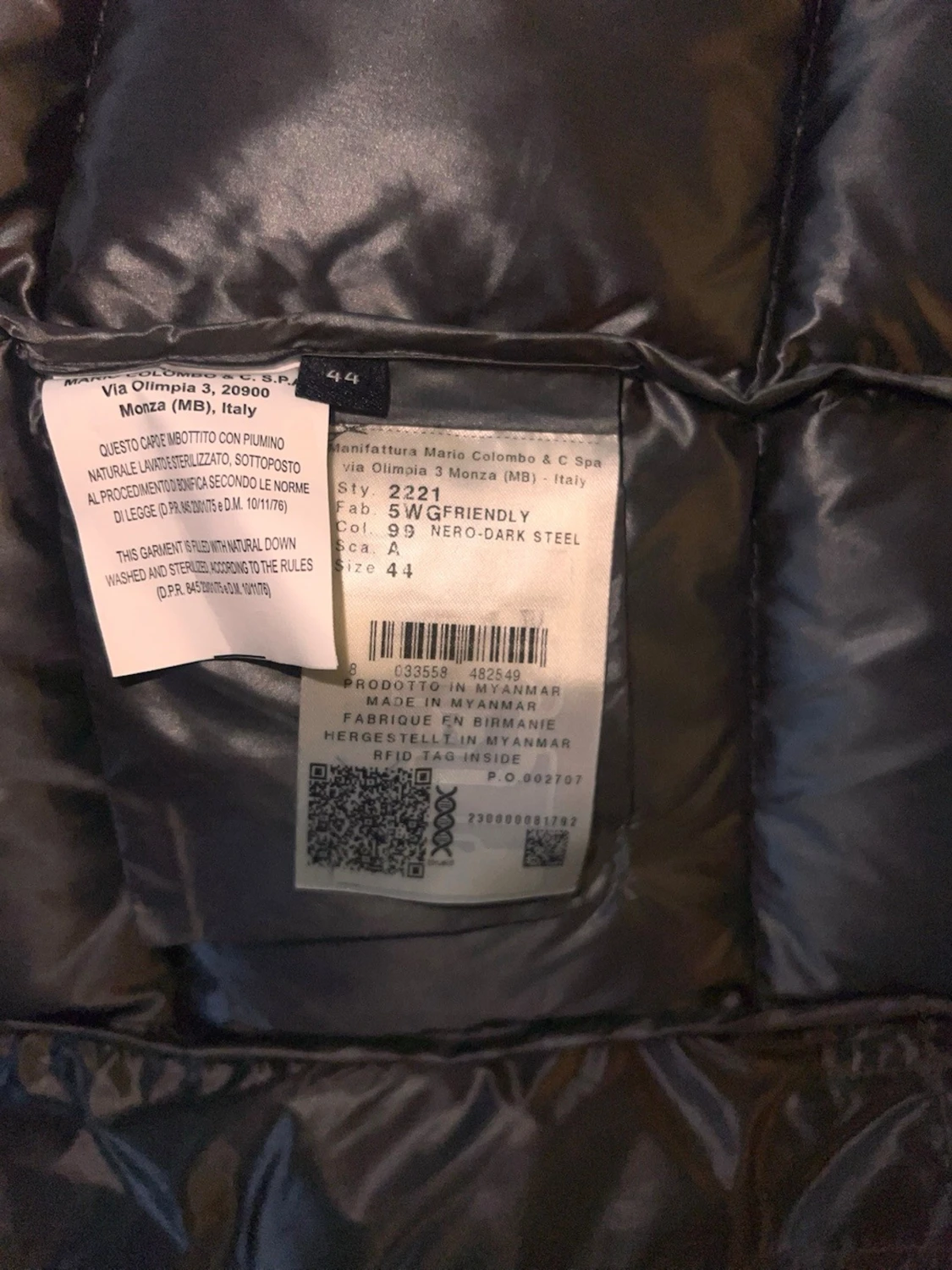 Svart lång dunjacka från colmar - 6