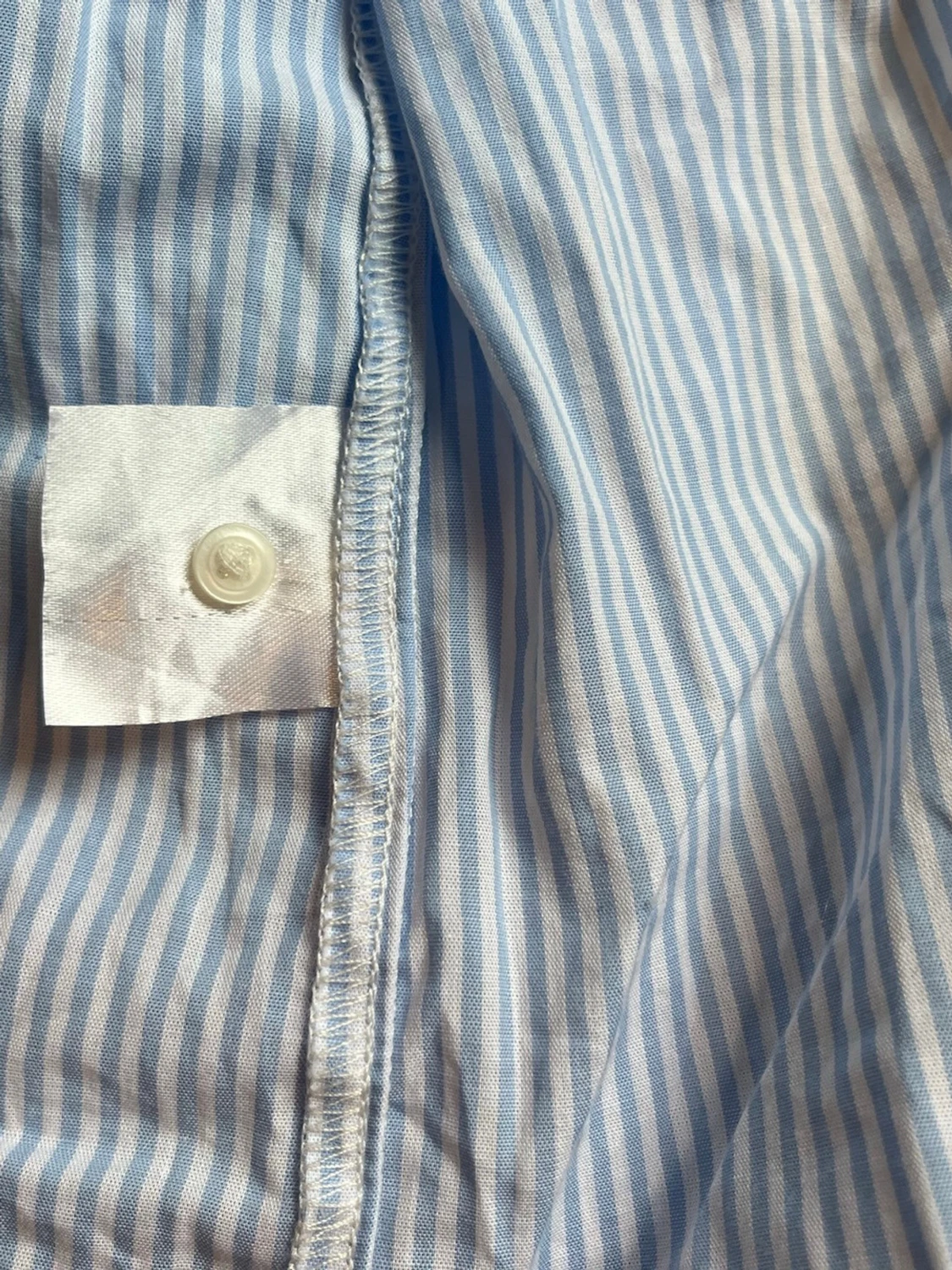 Blåvit randig pyjamas i bomull - 6