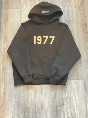 Essentials 1977 Hoodie - Säljer nu min Essentials 1977 hoodie i en sjukt snygg mörkgrå/tvättad svart färg. Den perfekta hoodien med den klassiska boxiga passformen som sitter helt rätt. Kraftigt tyg av hög kvalitet som håller formen. 