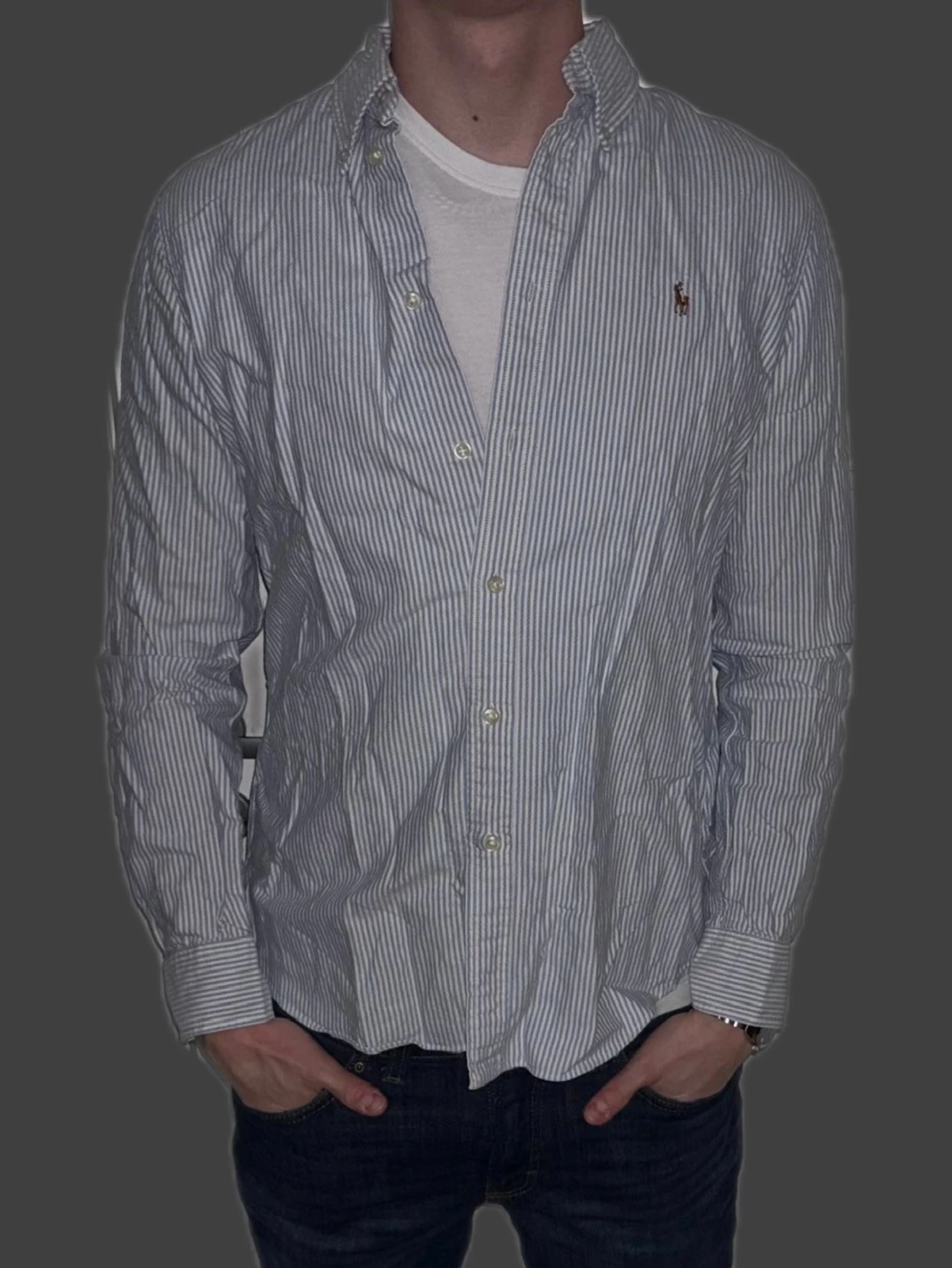 Blårandig skjorta från Ralph Lauren