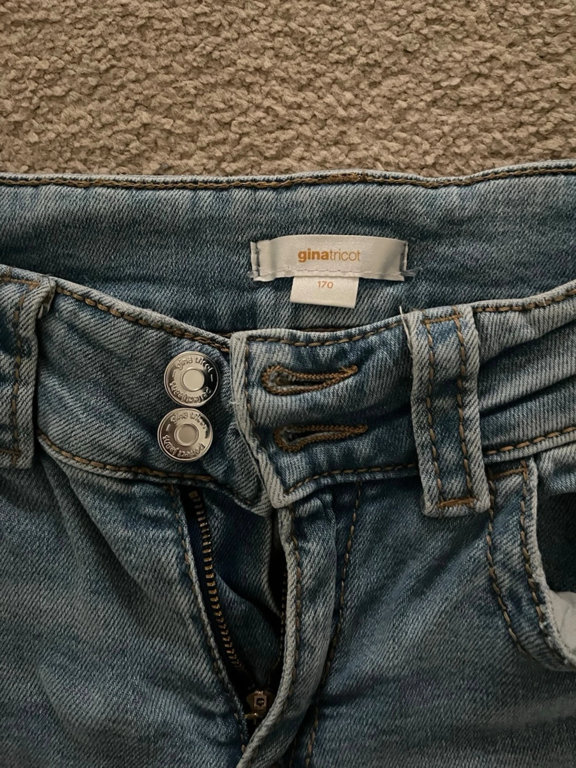 Ljusblå bootcut jeans med låg midja - 2