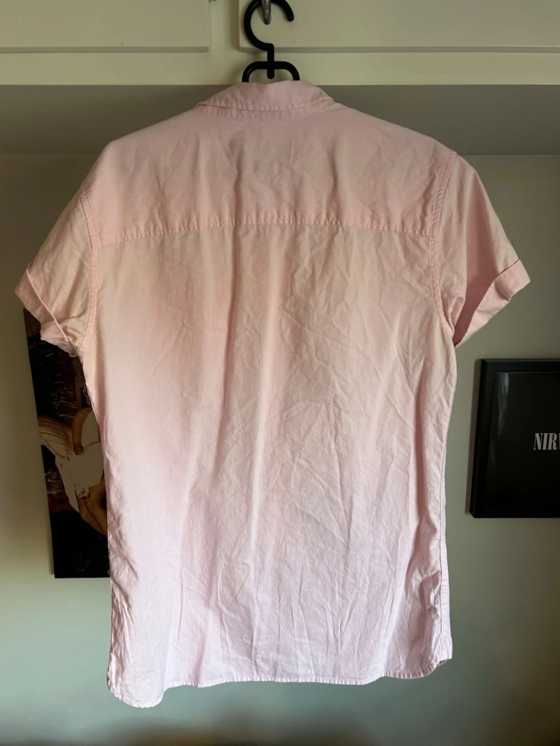 Ljusrosa kortärmad skjorta  - 1