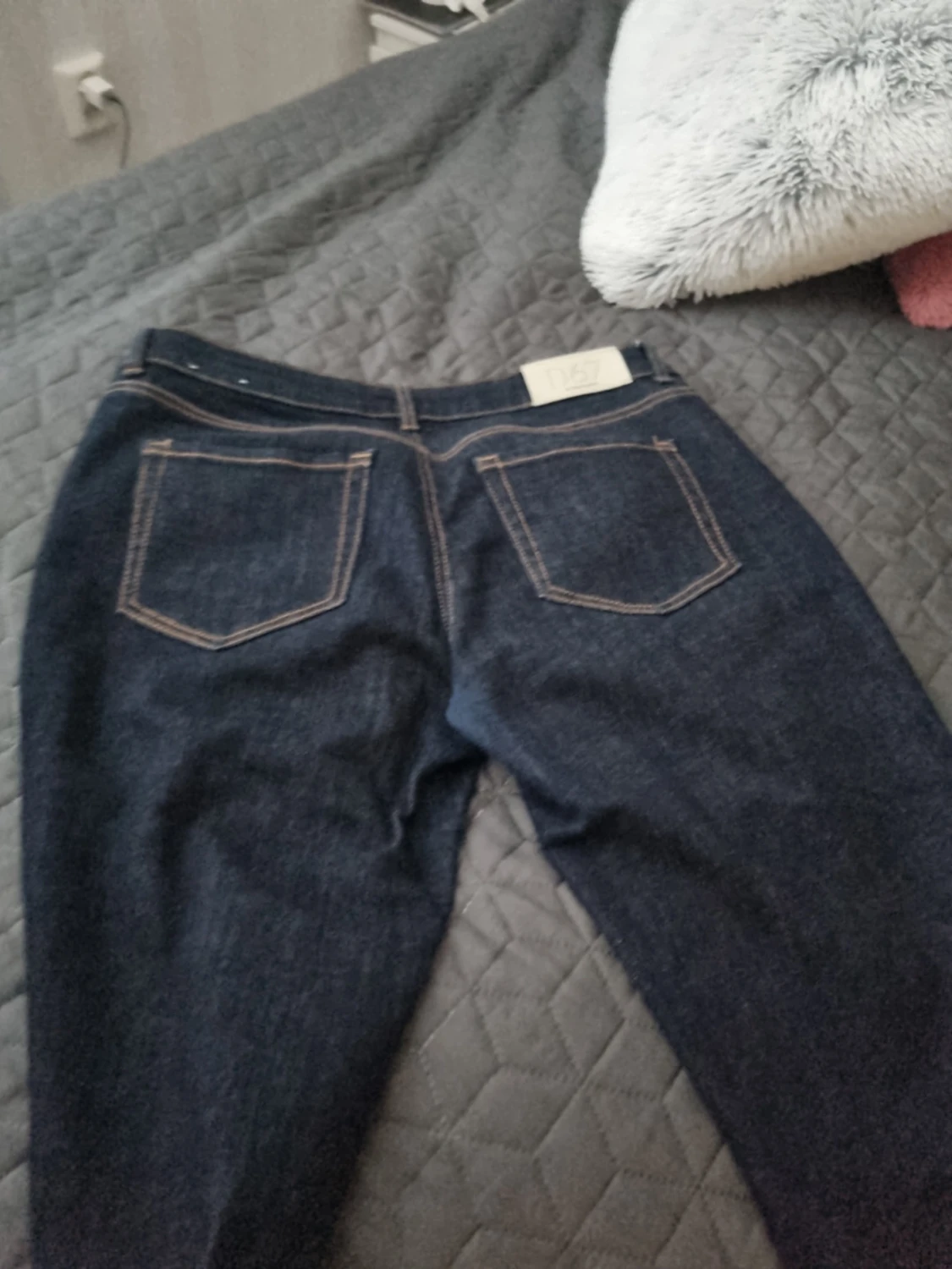 Mörkblå bootcut jeans - 2