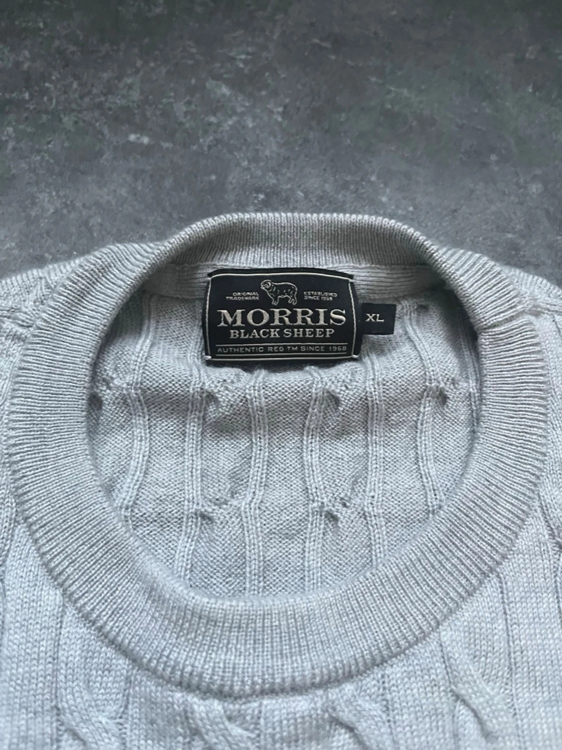 Morris kabelstickad tröja  - 2