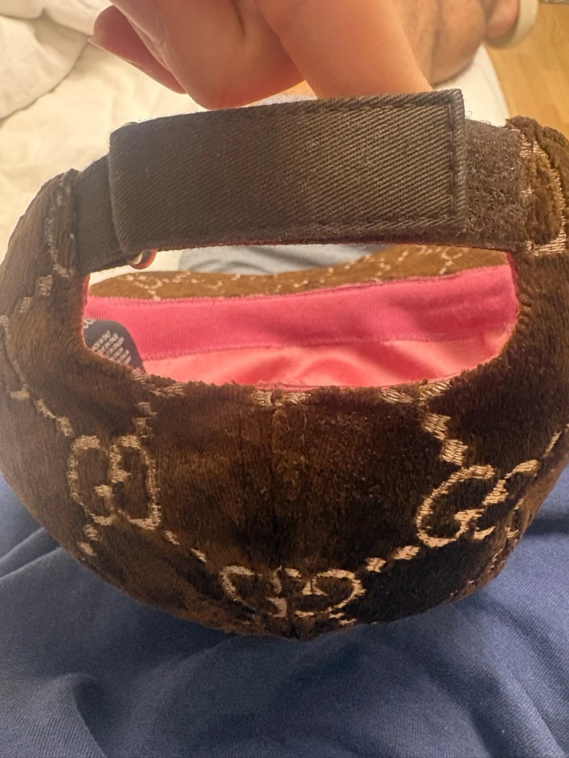 Brun Gucci keps med GG-mönster - 2