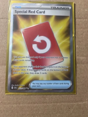 Special Red Card 113/086 Me04: Chaos Rising Holo - The Pokémon TCG Special Red Card 113/086 CRI Trainer-Item Full Art Holo Rare GEM is a highly sought-after collectible card game item from the Pokémon franchise. Manufactured by The Pokémon Company in the United States, this rare card features stunning artwork by Studio Bora Inc. The card, part of the Pokémon Card 151 set released in 2026, showcases a holographic finish and is a valuable addition to any Pokémon TCG collection.