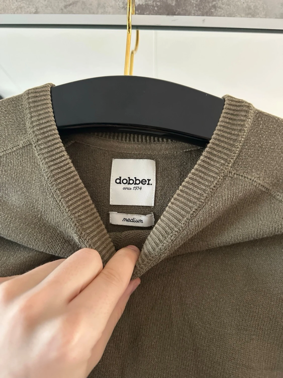 Olivgrön sweatshirt med rund hals - 2