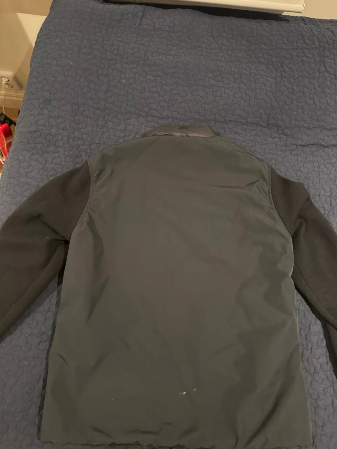 Blå quiltad cardiganjacka - 1