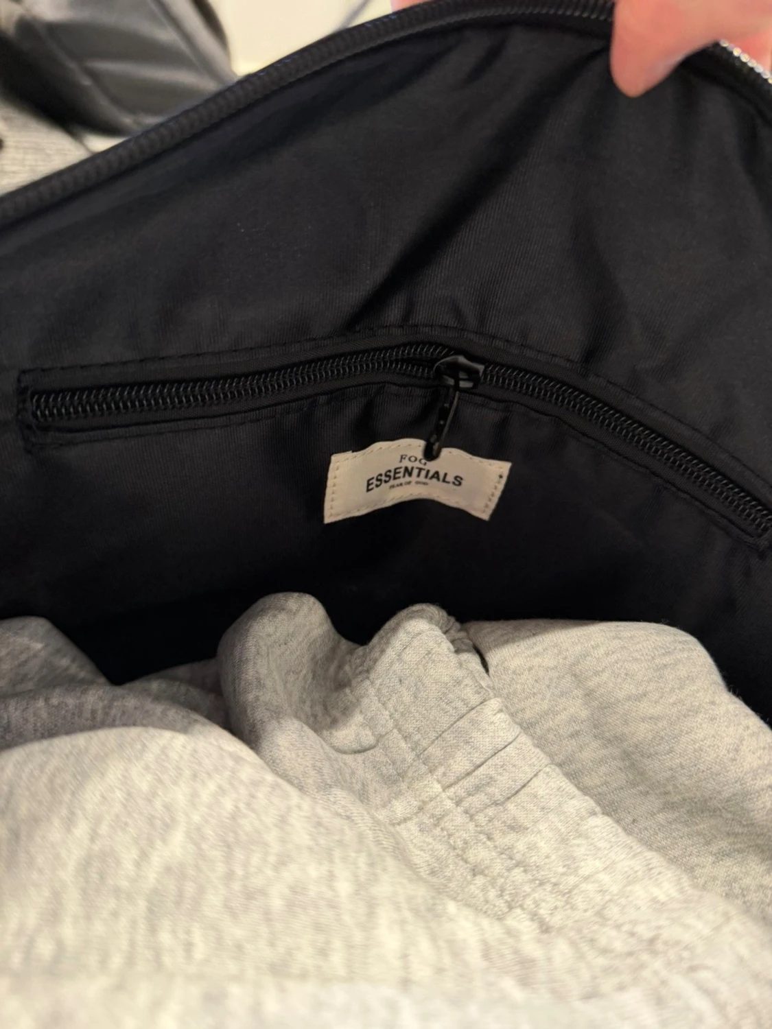 Essentials black duffle gym bag  - 2