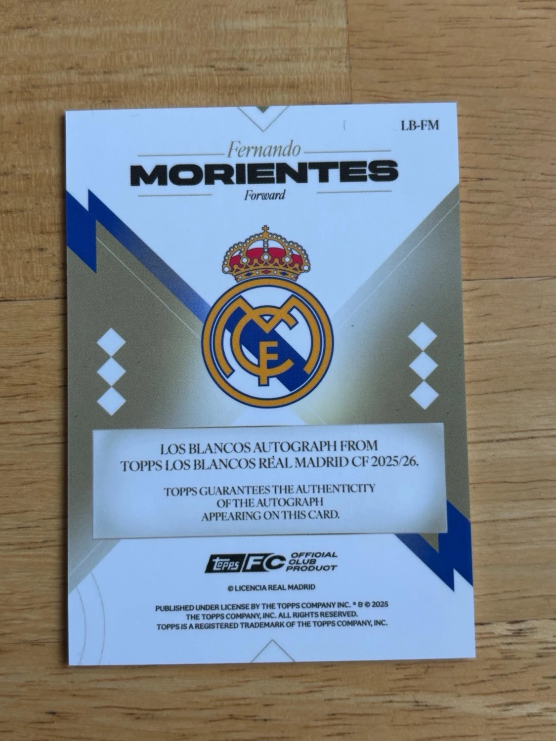 Autografkort Real Madrid Morientes & Salgado - 3