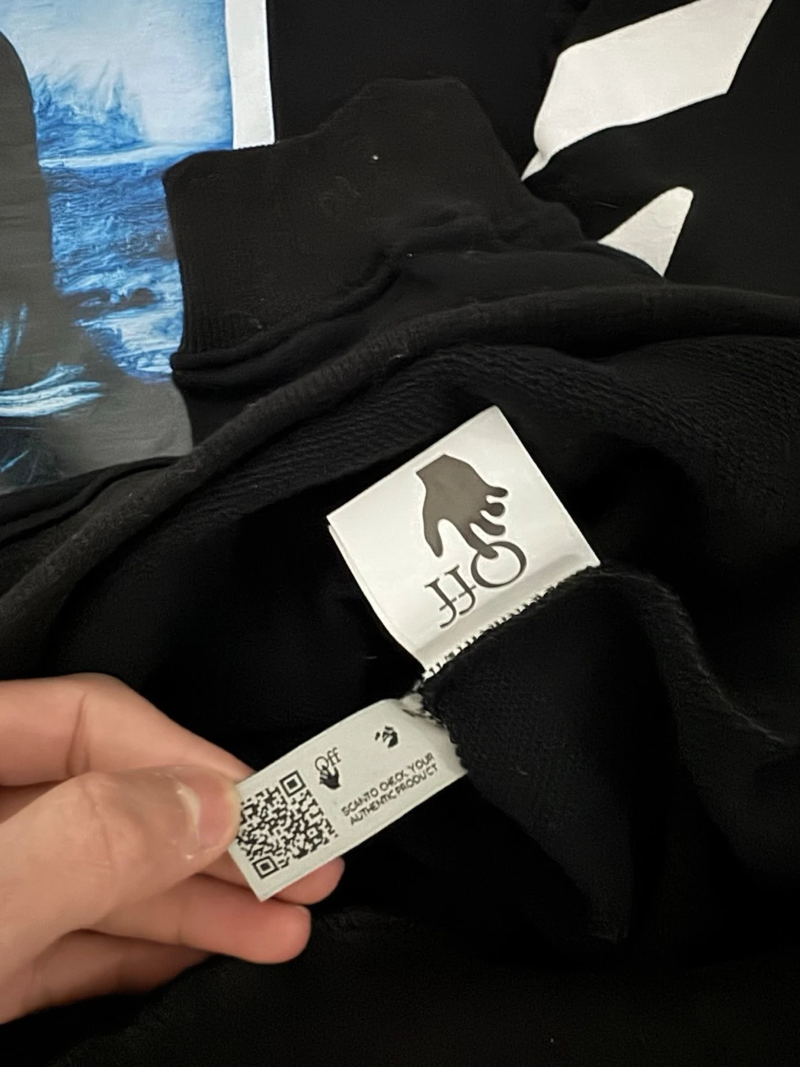 Off-White svart sweatshirt Mona Lisa - 4