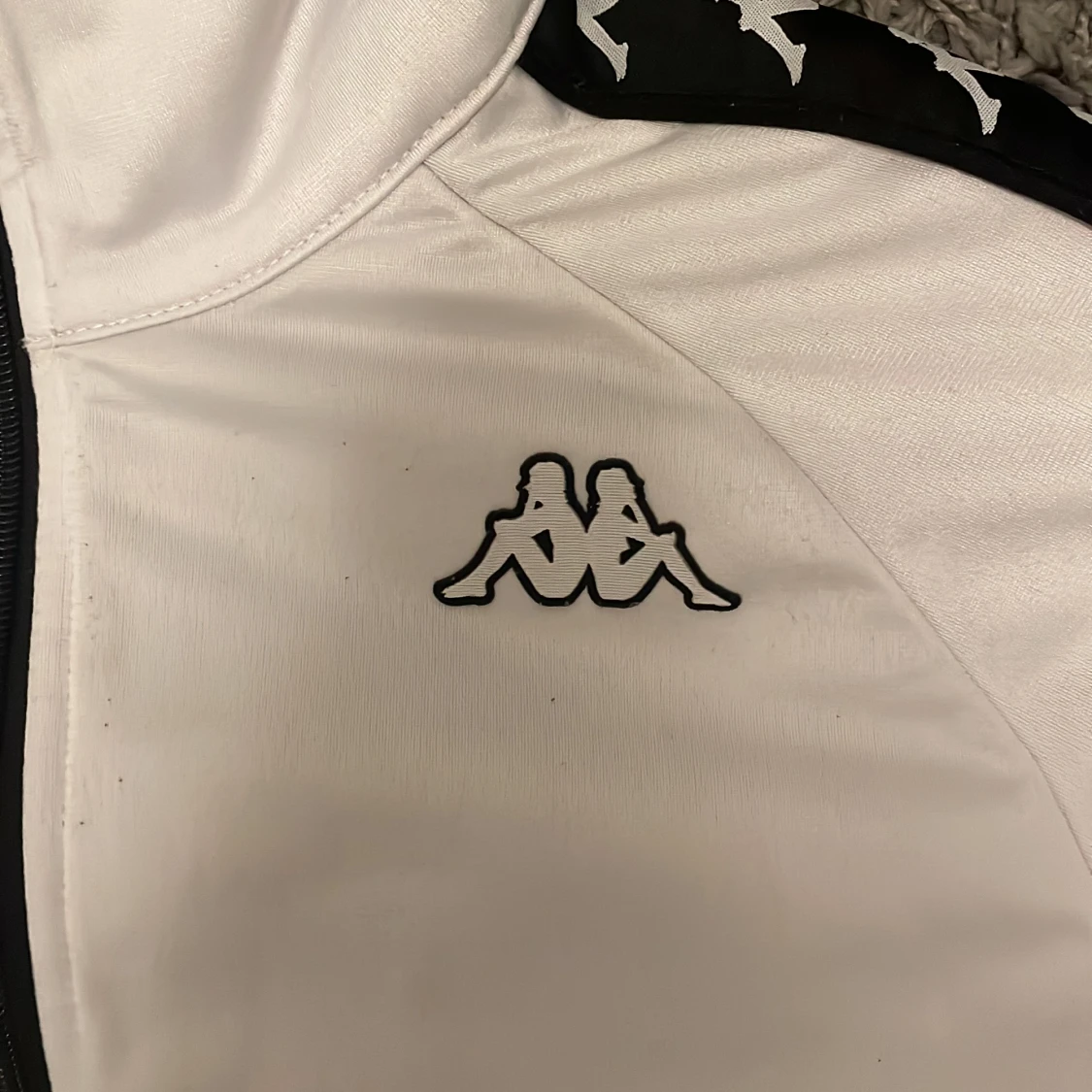 Kappa zip hoodie, vit svart - 90