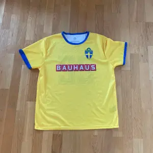 En fotbollströja med svenska landalagets logga och nummer 22 på ryggen. 