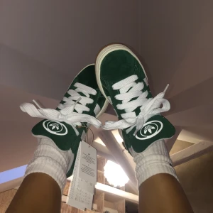 Adidas Campus 00 Grön - Säljer mina sista Campus 00🥺 Första två bilderna är mina i en mindre storlek med vita snören för att ni ska se hur mycket finare det är. Sista bilden är på dessa i storlek 40. Aldrig använda eller testade. Vita och gröna snören ingår💕 Lämna prisförslag🫶