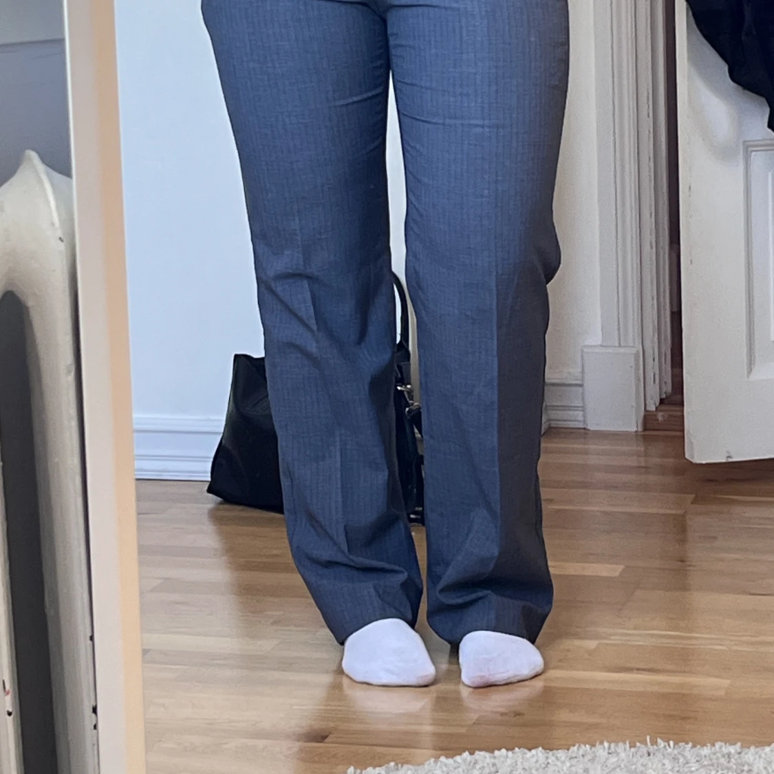 Blå kostymbyxor - 91