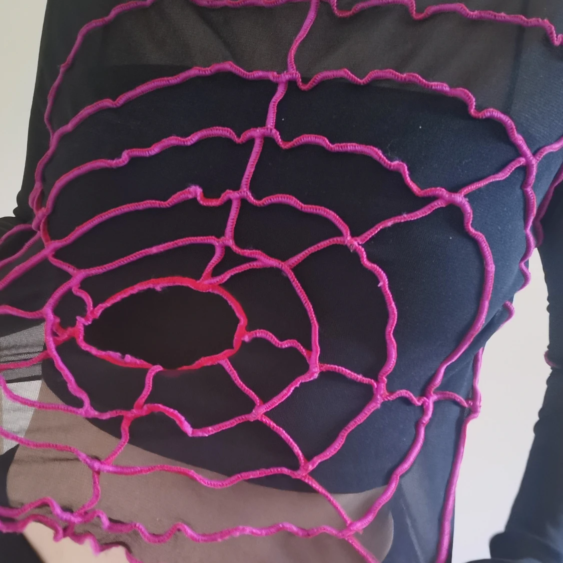 Rosa spindelnät mesh top - 91