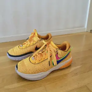 Helt nya Lebron 20 basketskor i storlek 41, men lite stora i storleken. Använda på träning Max 3 ggr, köptes för 2500kr i augusti. Dem är oerhört populära och  slutsålda online! Box medföljer. Kan hämtas men fraktar helst! 