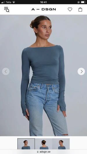 a-dsgn topp - säljer denna jätte stretchiga mjuka tröjan från adsgn.💗 använd ~5 gånger 💘nypris 499