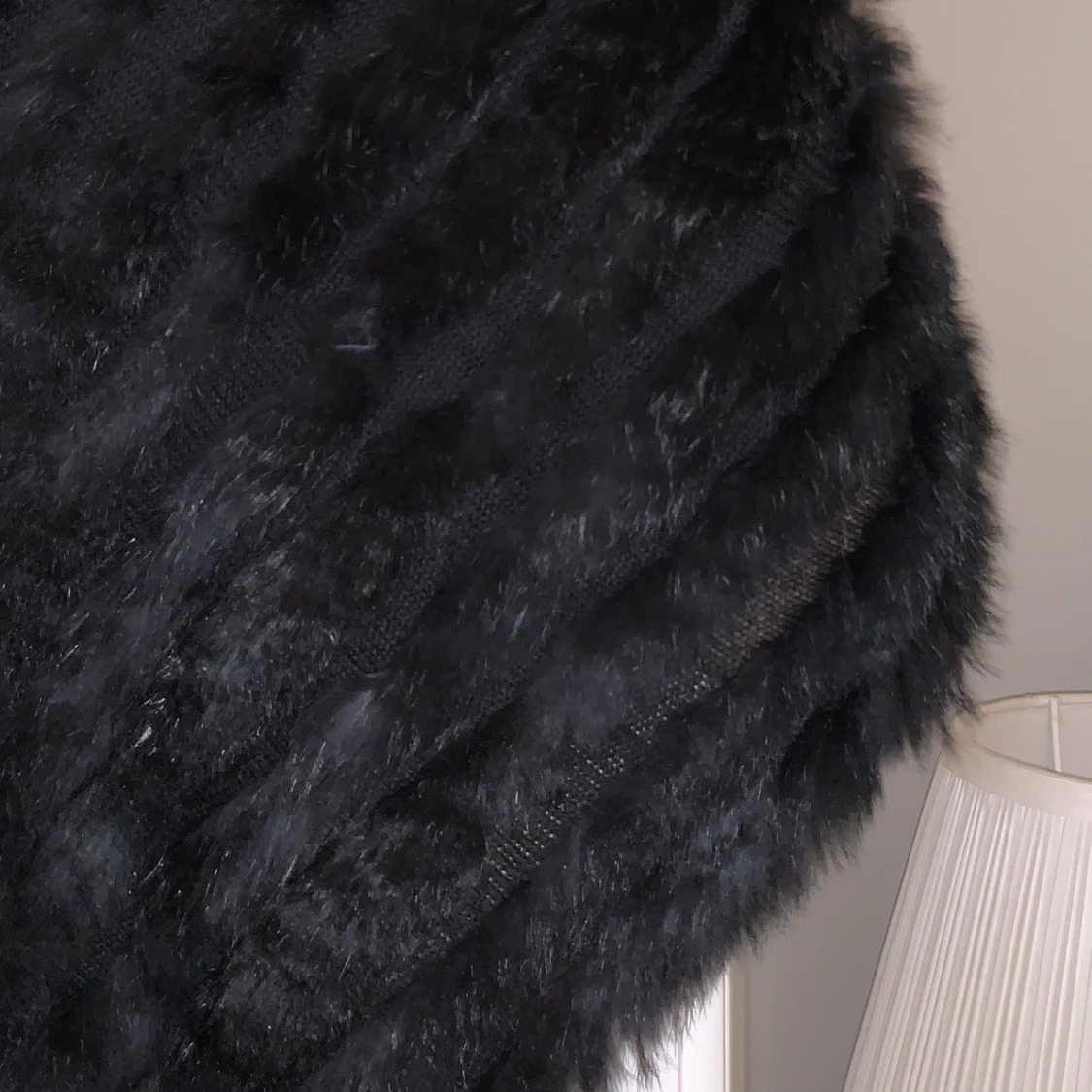 Äkta pälsponcho - 91