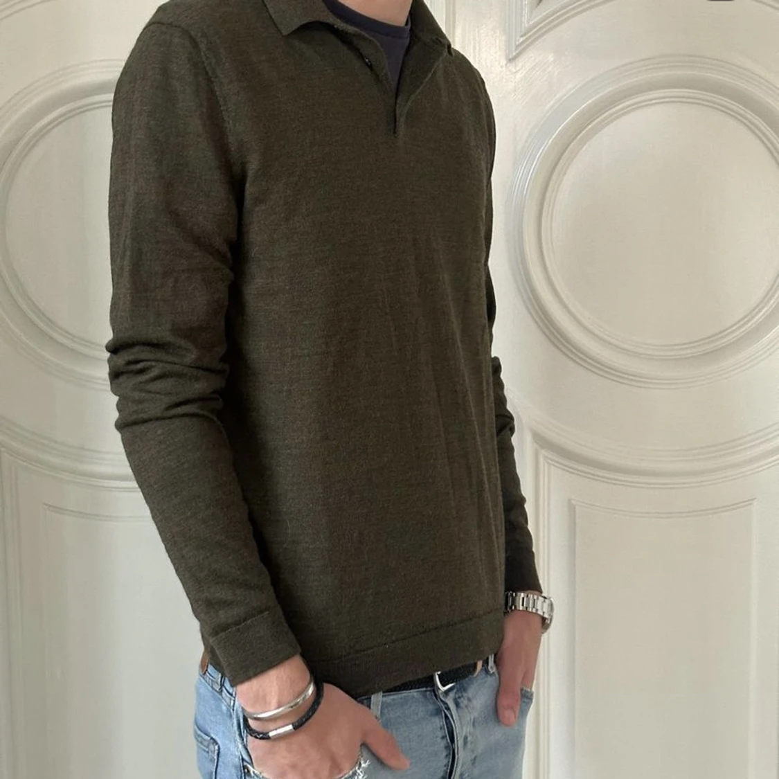 Tunnstickad tröja  - 90