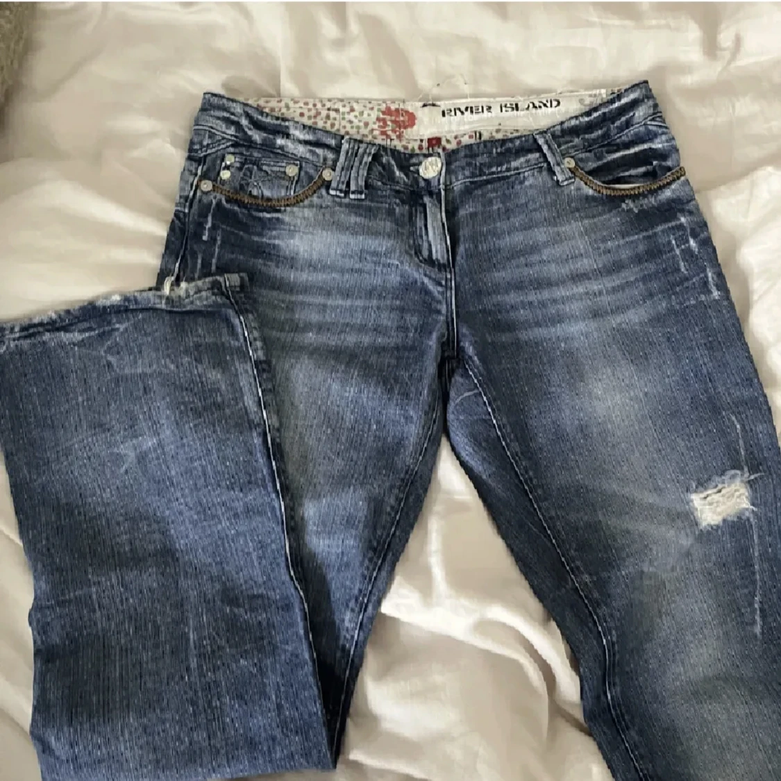 lågmidjade jeans  - 91