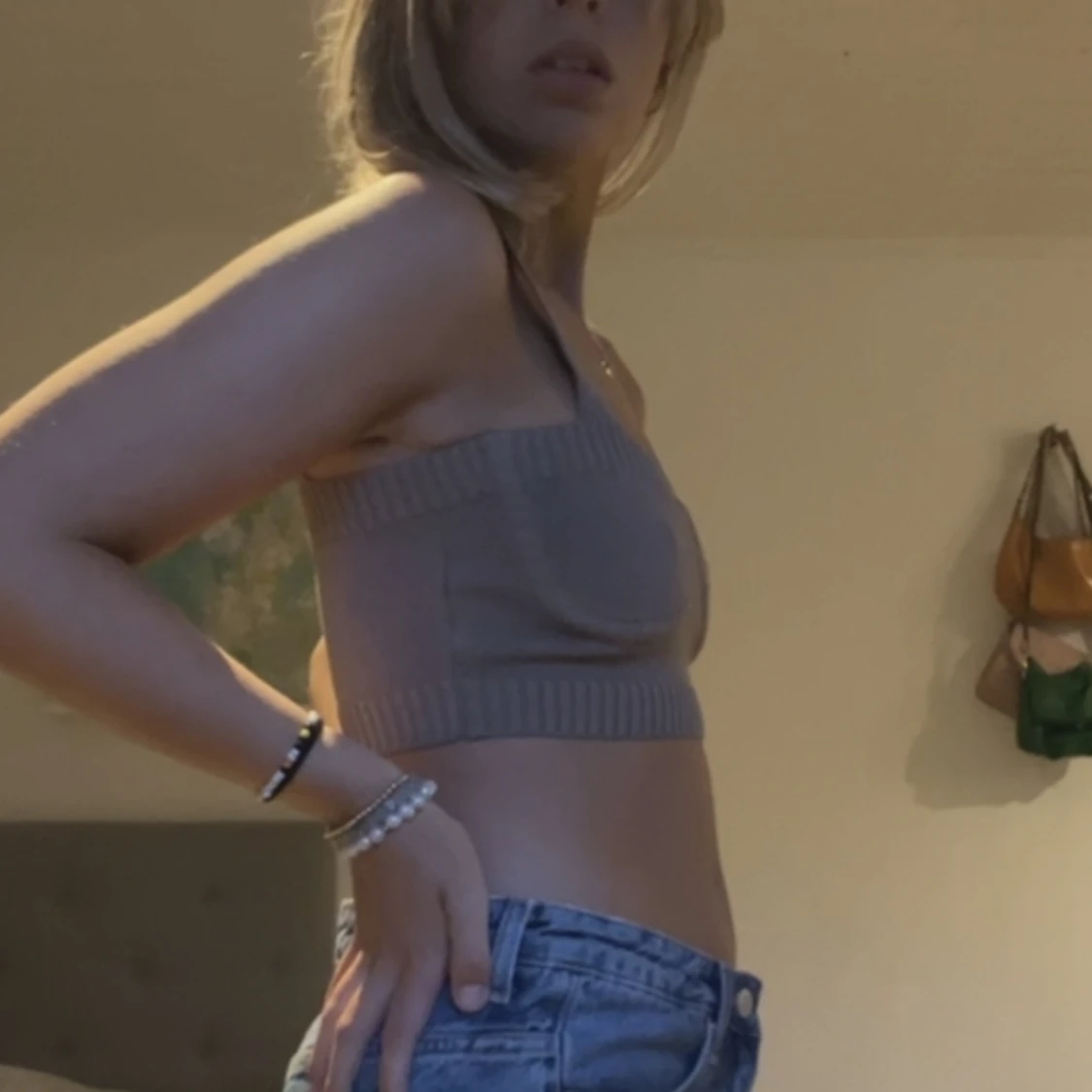 Söt stickad topp - 90