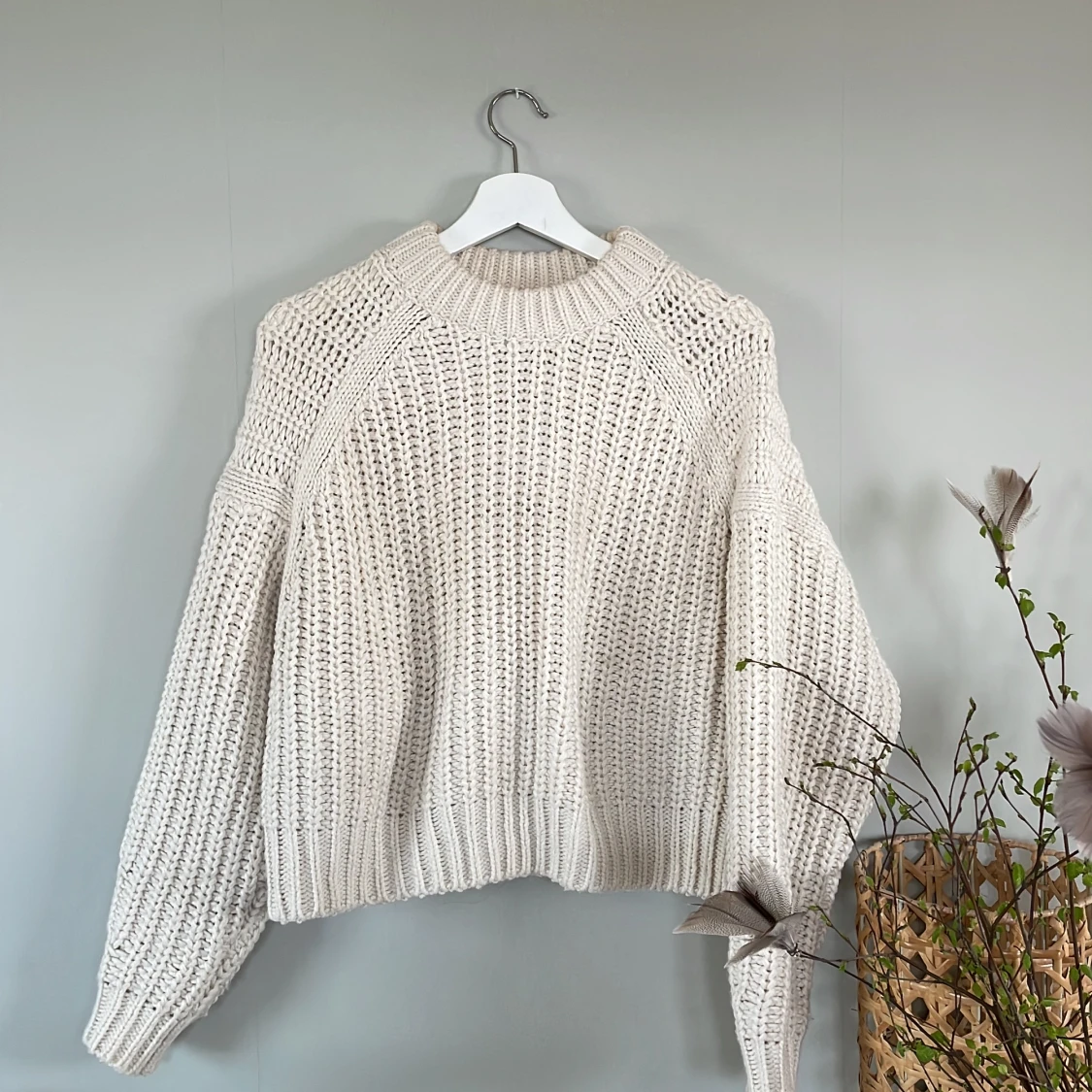 vit stickad tröja 🤍🤍