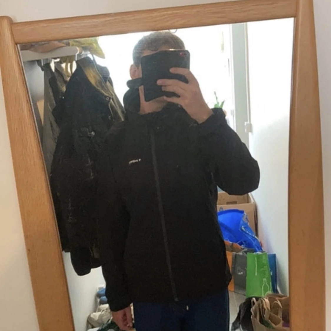 Everest svart windbreaker jacka  - 90