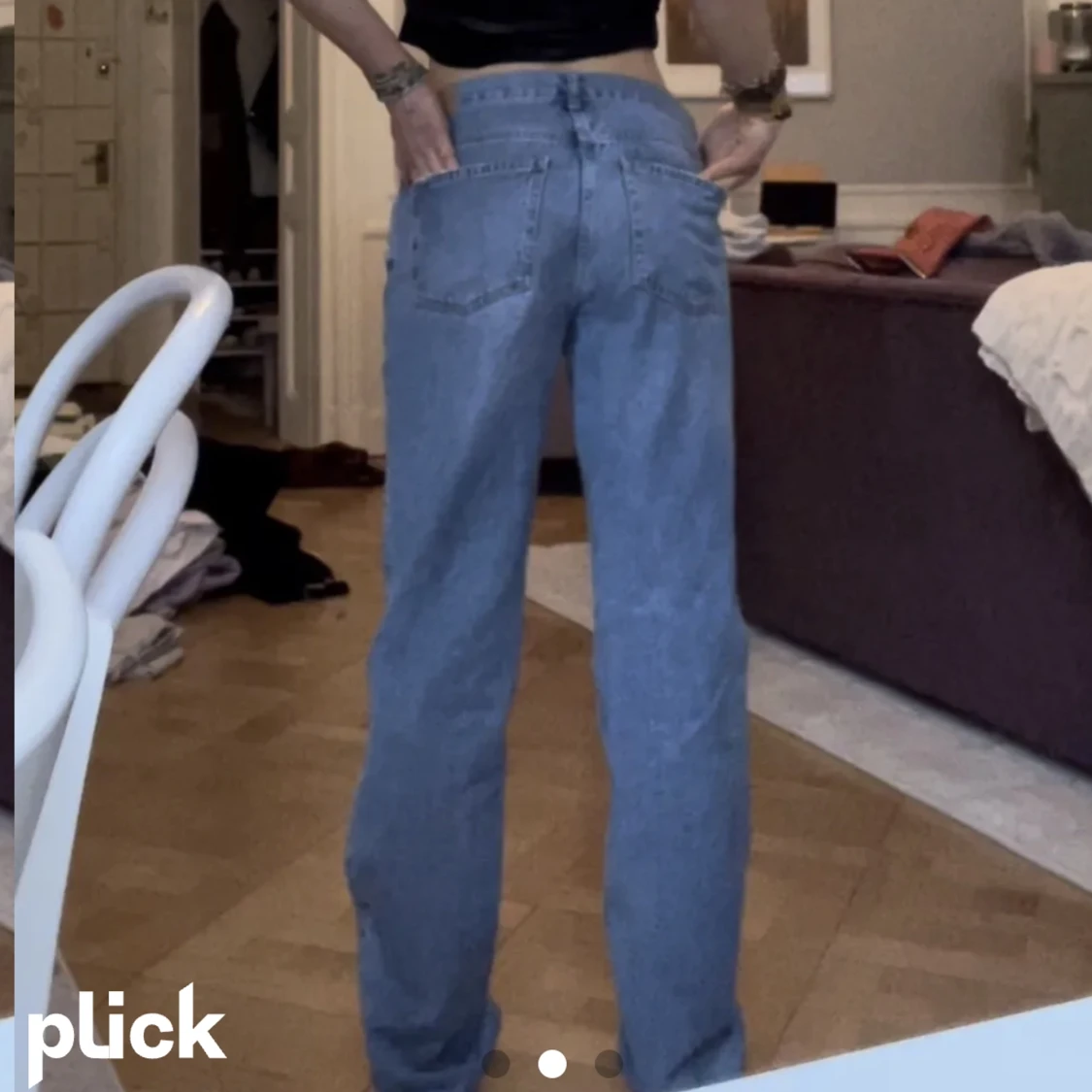 jeans från gina tricot LÅGMIDJADE MIDWAIST - 90