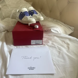 Valentino sneakers - Säljer mina valentino skor då dem ej kommit till andvändning på över 1 år, dom är inte jätte använda, nya skosnören tillkommer och dem går att få renare, storlek 38 blå/lila