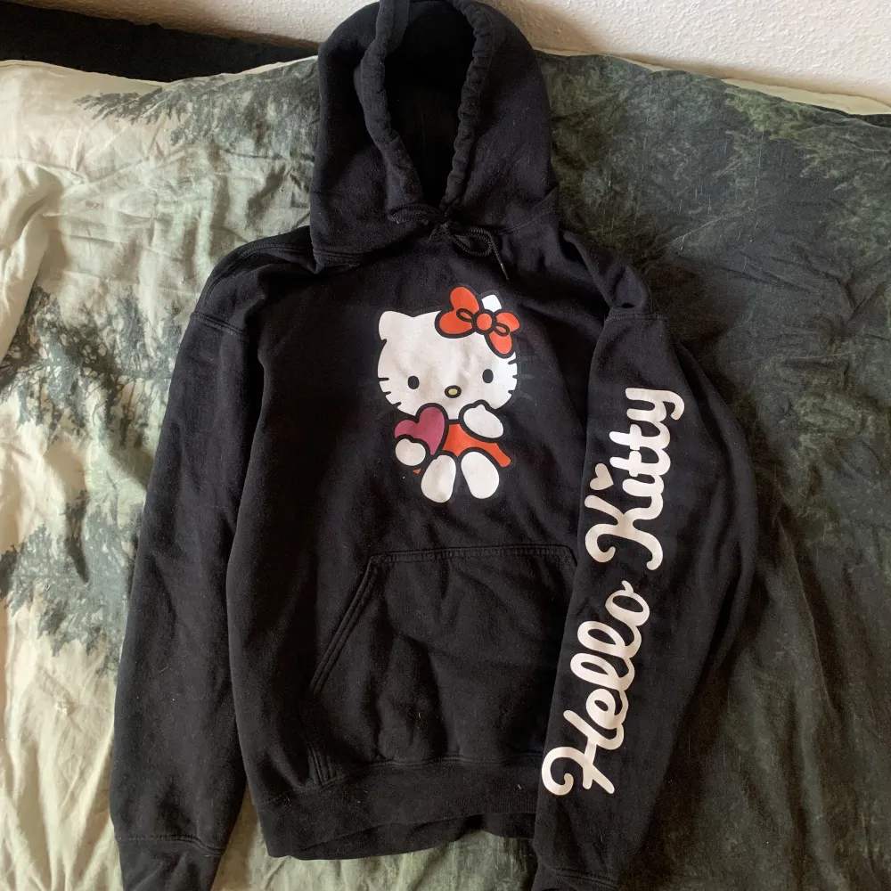 Äkta Hello Kitty hoodie från Sanrio! Köptes på asos. Det står ”Hello Kitty” på ena ärmen. Hoodies.