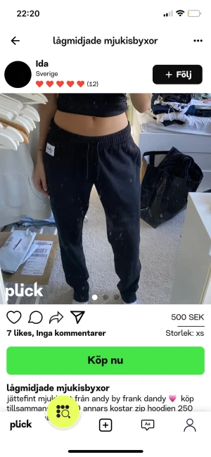 Low waist mjukisar  -  Low waist mjukisar från märket  ”Andy Frank dandy” nypris runt ca 250-300 och säljer för 150 då dom är i nyskick , 3e bild lånad (pris går att diskuteras)