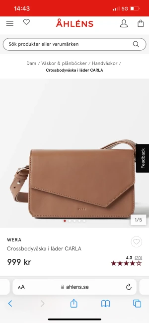 Skinnväska från Wera - Säljer denna äkta skinnväska från Wera, Åhlens. Köpt för 1000 men inte använd alls så den är i nyskick