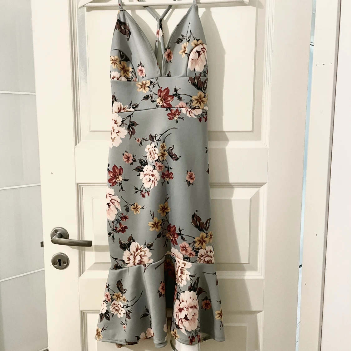 Turkosa Blomning kläning