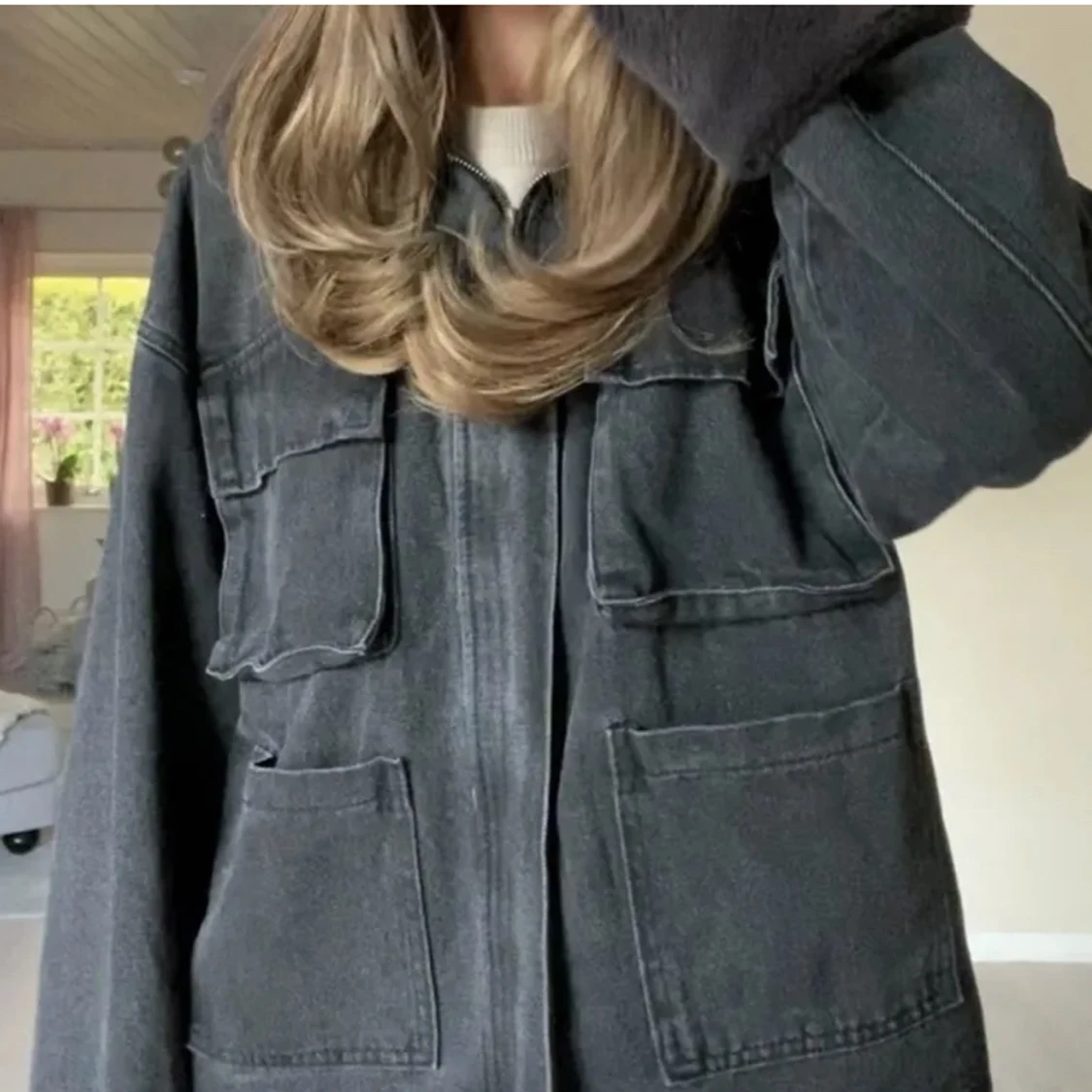 Jeansjacka med päls