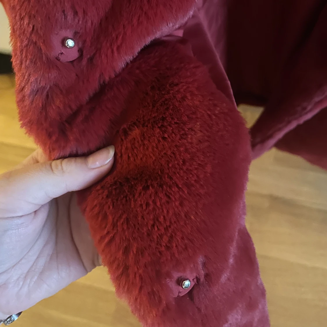 Röd fejkpäls jacka ❤️ - 91