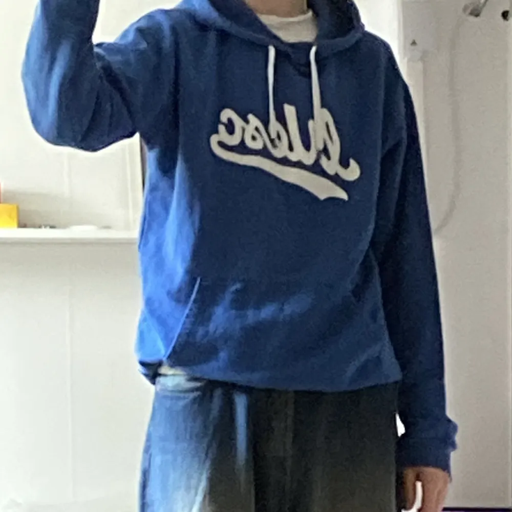 Simpel hoodie. Den är lite tjockare och tyngre så den är skitnajs. Sparsamt använd och inga defekter :) . Hoodies.