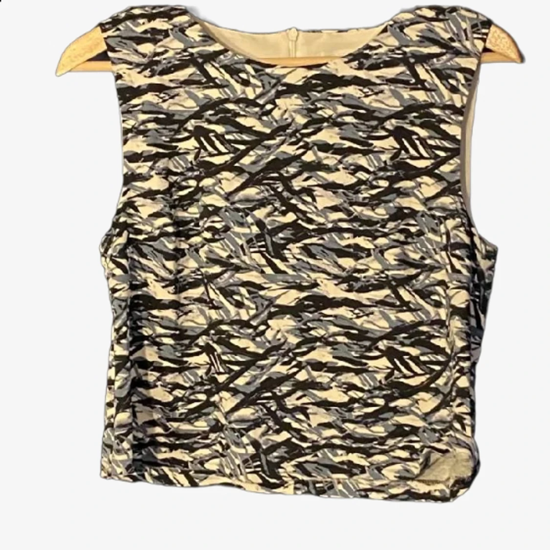 Blå, mönstrad topp - 90