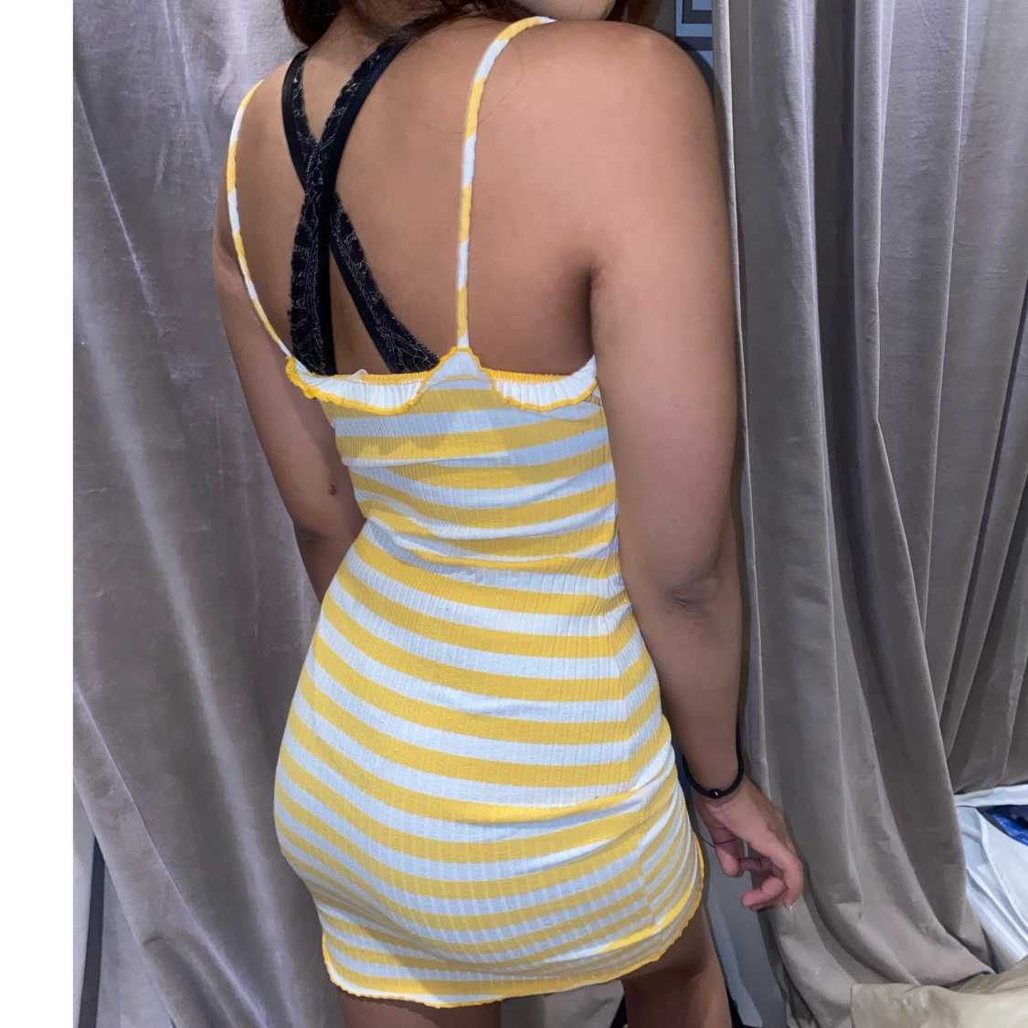 Gul/Vit sommar klänning - 90