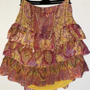 Säljer min supersomriga zara kjol som aldrig kommer till användning längre💕 Den har en liten defekt som man ser på bild 3 men man tänker inte så mycket på det☺️ Använd gärna ”köp nu” knappen😊💕