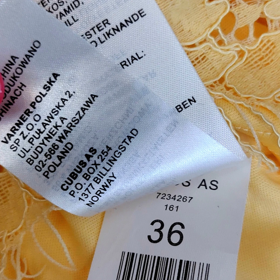 Jättefin oanvänd spetsklänning i vacker färg, strl 36 - 91