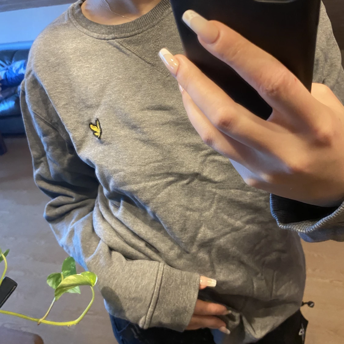 Grå Lyle & Scott tröja  - 90