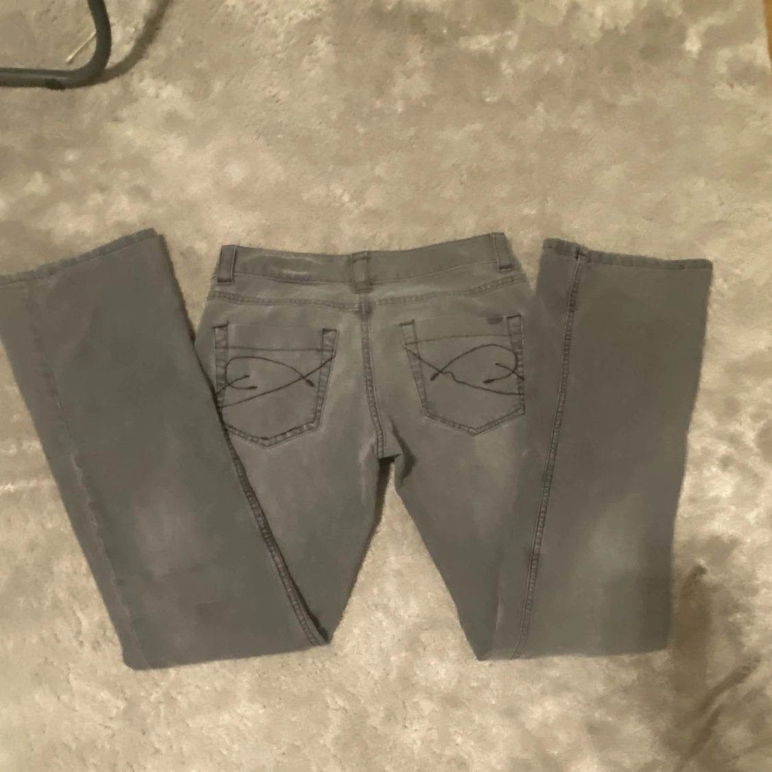 Low waist gråa jeans